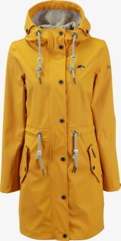 Schmuddelwedda Manteaux De Pluie Manteau Fonctionnel Femme Moutarde