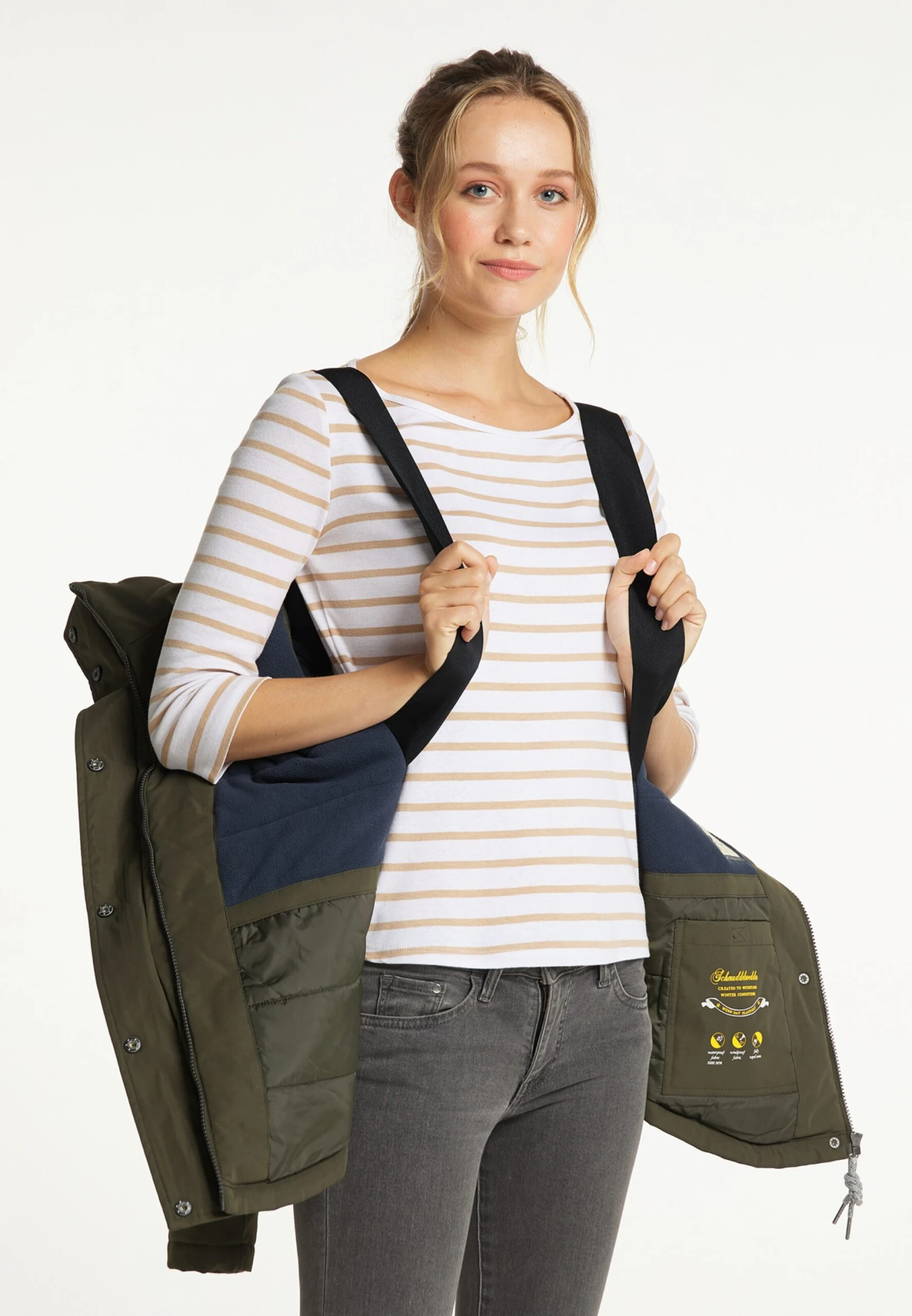 Schmuddelwedda Vestes Dhiver Veste D’hiver Femme Olive 5 Schmuddelwedda Vestes Dhiver Veste D’hiver Femme Olive – Image 3