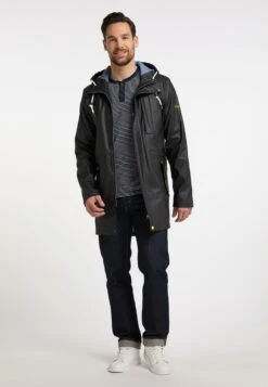 Schmuddelwedda Vestes De Mi-saison Parka Mi-saison Homme Noir -Schmuddelwedda 07898f6a93e1fe53ac1ec3de652b149b