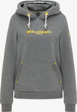 Schmuddelwedda Sweats à Capuche Sweat-shirt Amrum Femme Gris Chiné