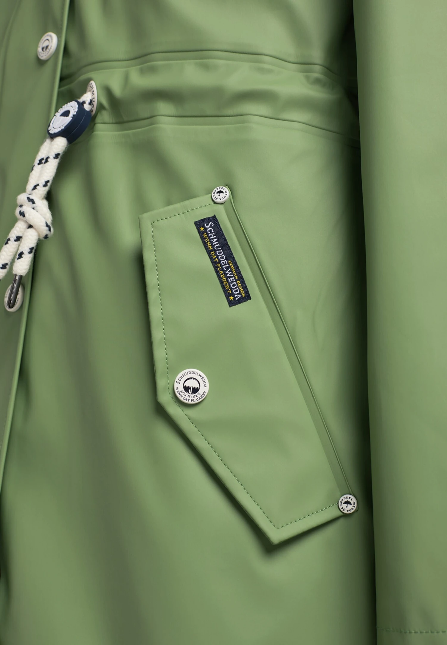 Schmuddelwedda Manteaux De Pluie Manteau Fonctionnel Bridgeport Femme Vert 7 Schmuddelwedda Manteaux De Pluie Manteau Fonctionnel Bridgeport Femme Vert – Image 5