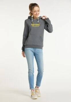 Schmuddelwedda Sweats à Capuche Sweat-shirt Ostee Femme Gris Chiné -Schmuddelwedda 0fce3a3b91bf3b417e36ae6942492e24