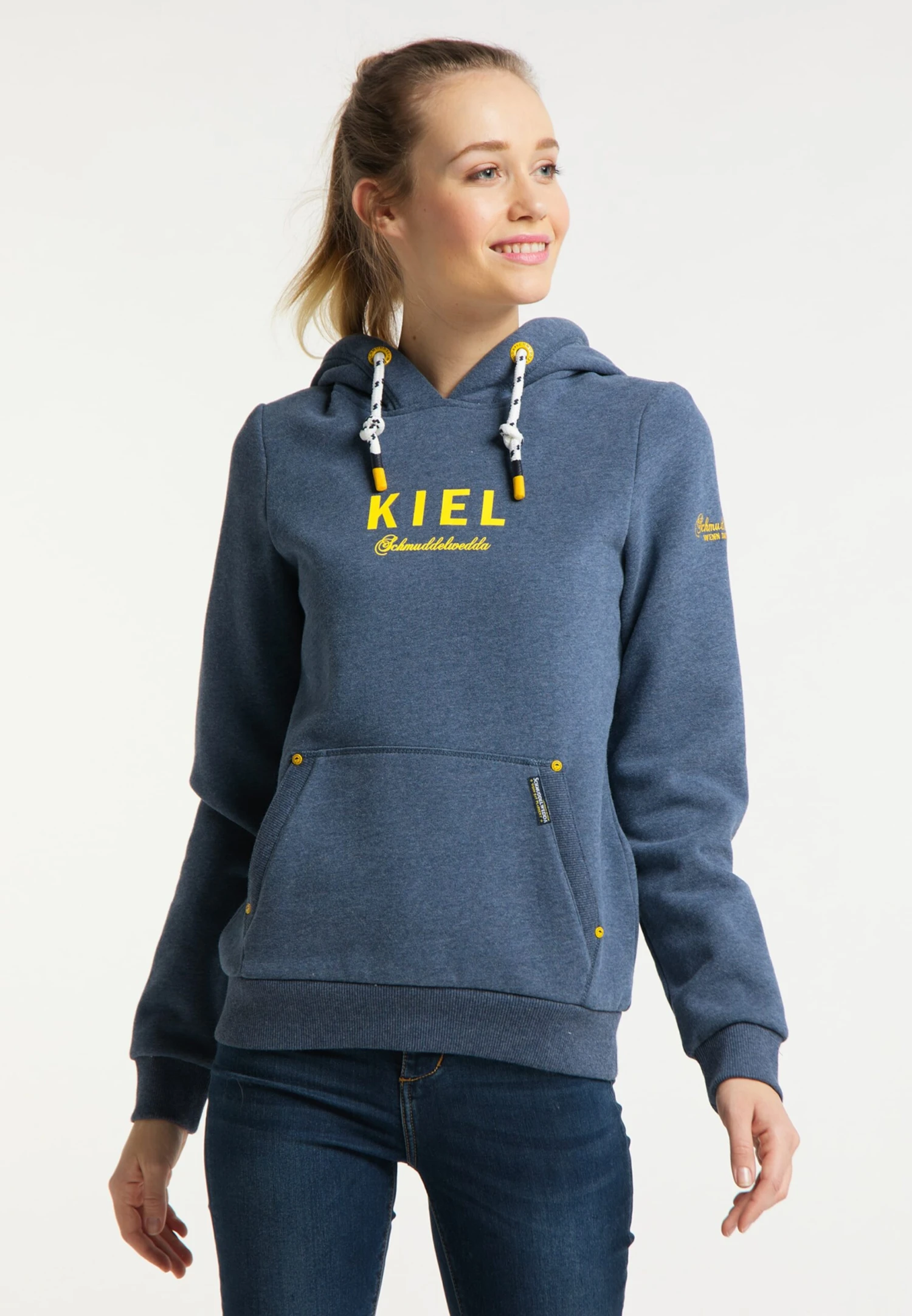 Schmuddelwedda Sweats à Capuche Sweat-shirt Kiel Femme Bleu-gris 4 Schmuddelwedda Sweats à Capuche Sweat-shirt Kiel Femme Bleu-gris – Image 2