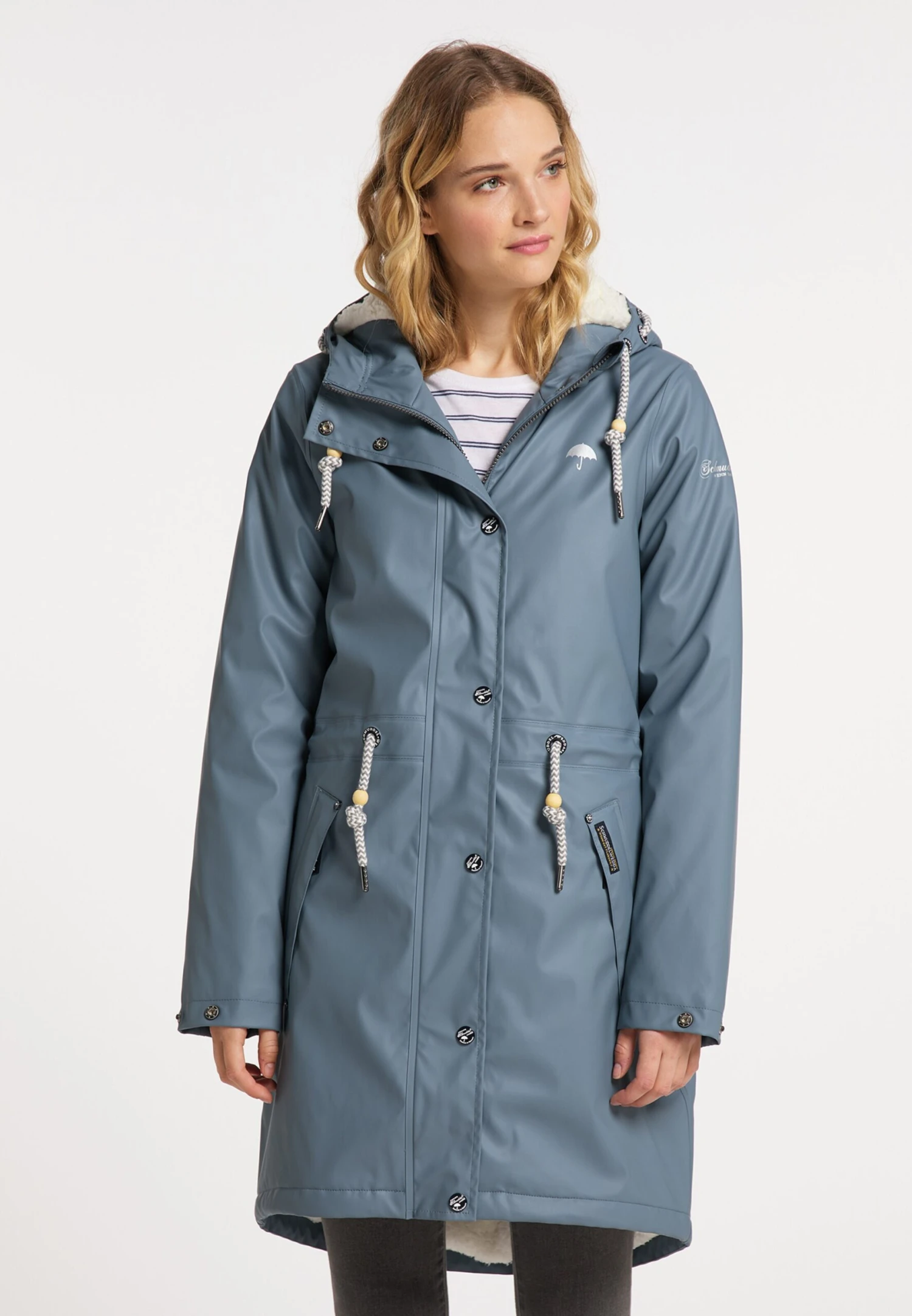 Schmuddelwedda Manteaux De Pluie Manteau Fonctionnel Femme Bleu Fumé 4 Schmuddelwedda Manteaux De Pluie Manteau Fonctionnel Femme Bleu Fumé – Image 2