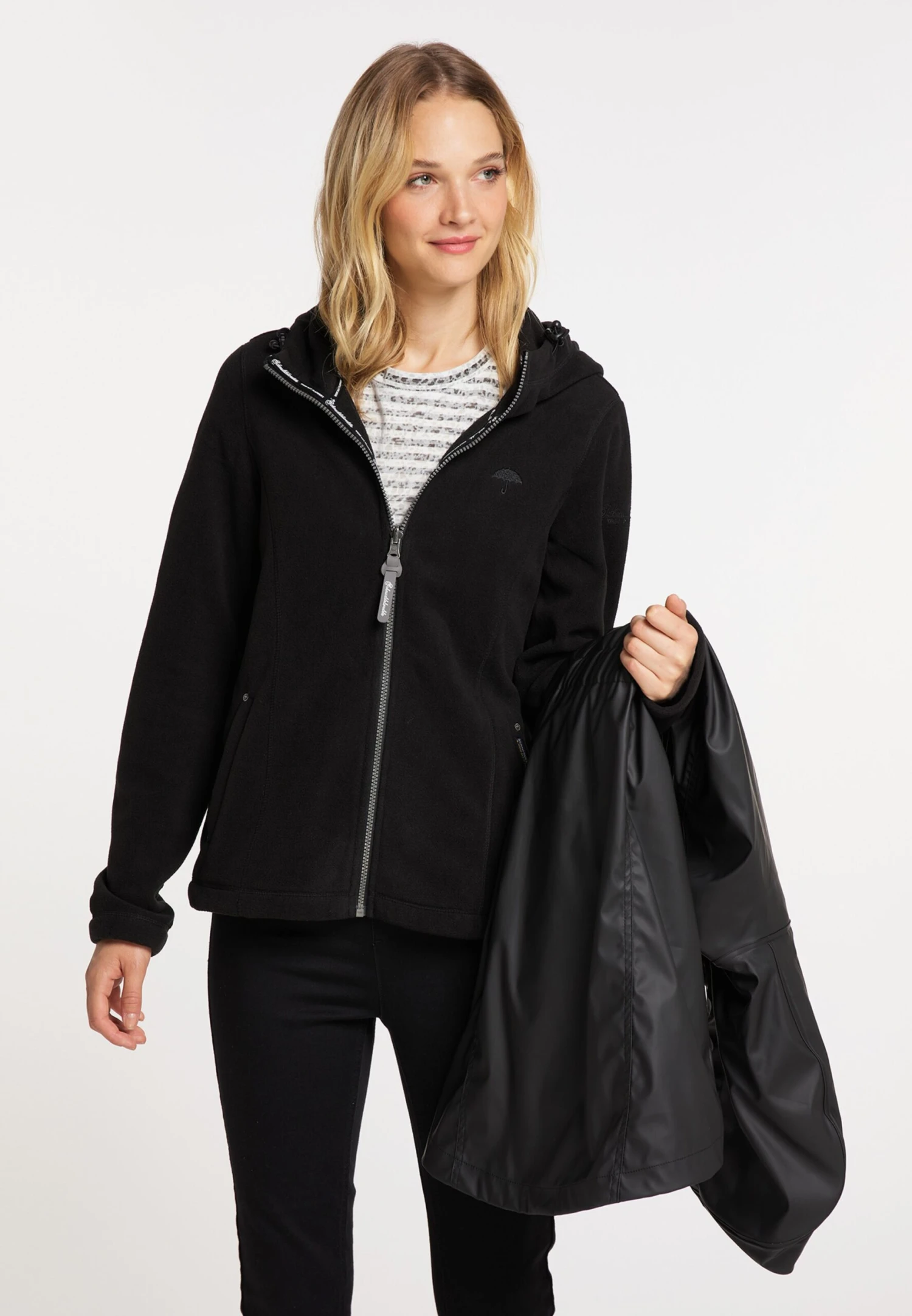 Schmuddelwedda Manteaux De Pluie Manteau Fonctionnel Femme Noir 5 Schmuddelwedda Manteaux De Pluie Manteau Fonctionnel Femme Noir – Image 3