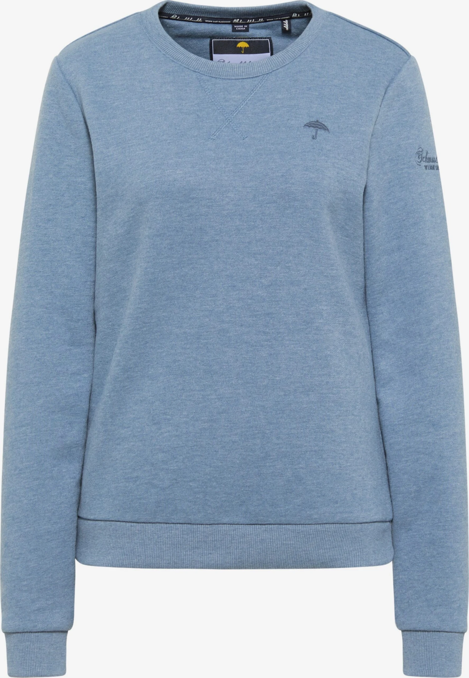 Schmuddelwedda Sweats Sweat-shirt Femme Bleu Chiné 3 Schmuddelwedda Sweats Sweat-shirt Femme Bleu Chiné