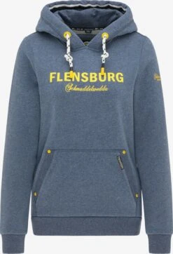 Schmuddelwedda Sweats à Capuche Sweat-shirt Flensburg Femme Bleu Chiné