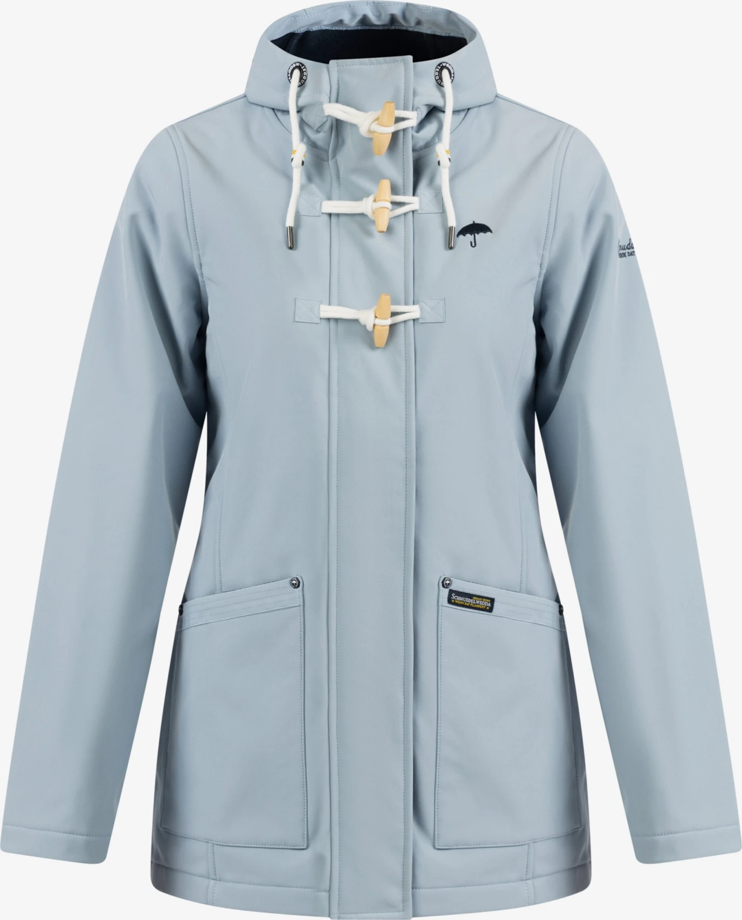 Schmuddelwedda Manteaux Courts Manteau Mi-saison Femme Bleu Clair 3 Schmuddelwedda Manteaux Courts Manteau Mi-saison Femme Bleu Clair