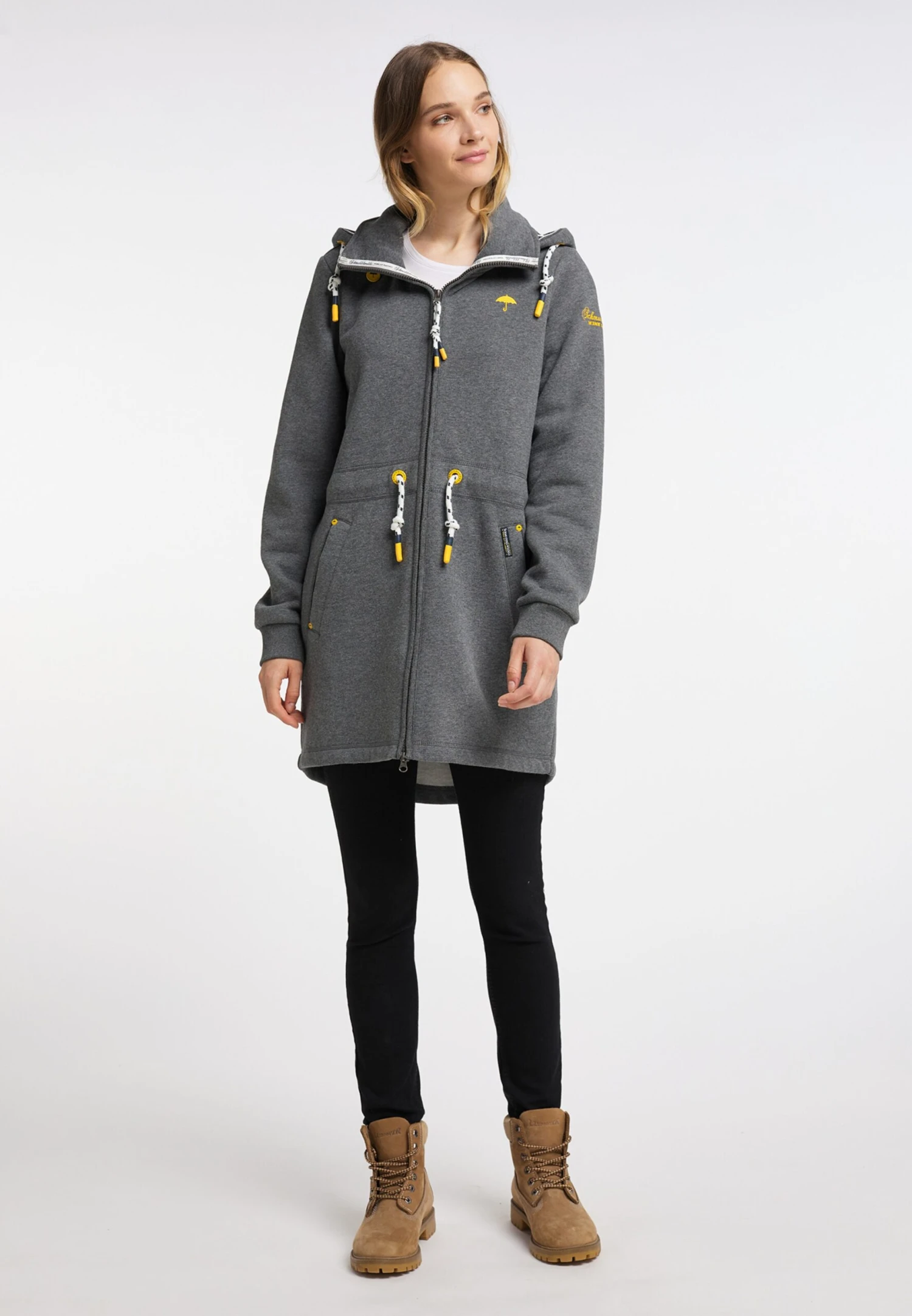 Schmuddelwedda Sweats Zippés Veste De Survêtement Femme Gris Foncé 6 Schmuddelwedda Sweats Zippés Veste De Survêtement Femme Gris Foncé – Image 4