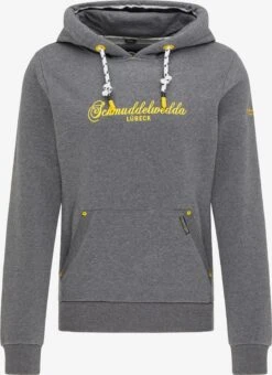 Schmuddelwedda Sweats Ă Capuche Sweat-shirt LĂŒbeck Homme Gris FoncĂ© / Gris ChinĂ©