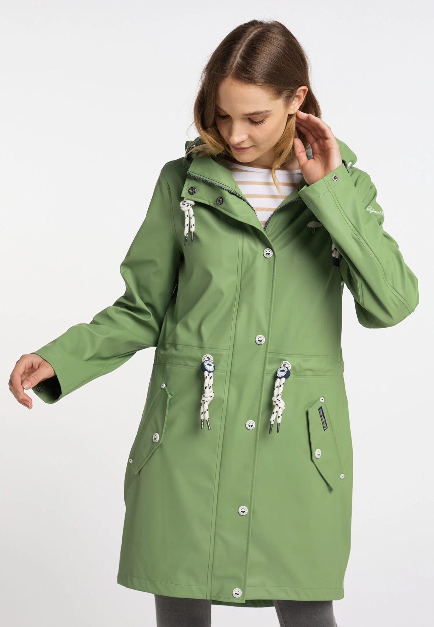 Schmuddelwedda Manteaux De Pluie Manteau Fonctionnel Bridgeport Femme Vert 4 Schmuddelwedda Manteaux De Pluie Manteau Fonctionnel Bridgeport Femme Vert – Image 2
