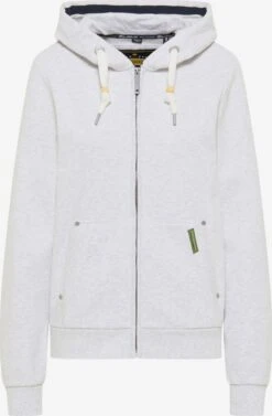 Schmuddelwedda Sweats Zippés Veste De Survêtement Femme Blanc Chiné