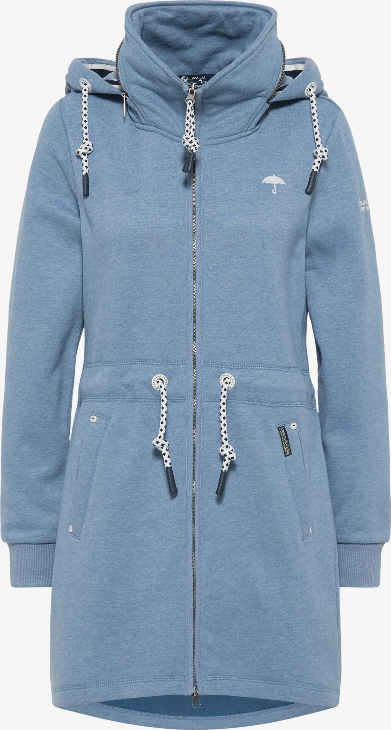 Schmuddelwedda Sweats Zippés Veste De Survêtement Femme Bleu Fumé 3 Schmuddelwedda Sweats Zippés Veste De Survêtement Femme Bleu Fumé