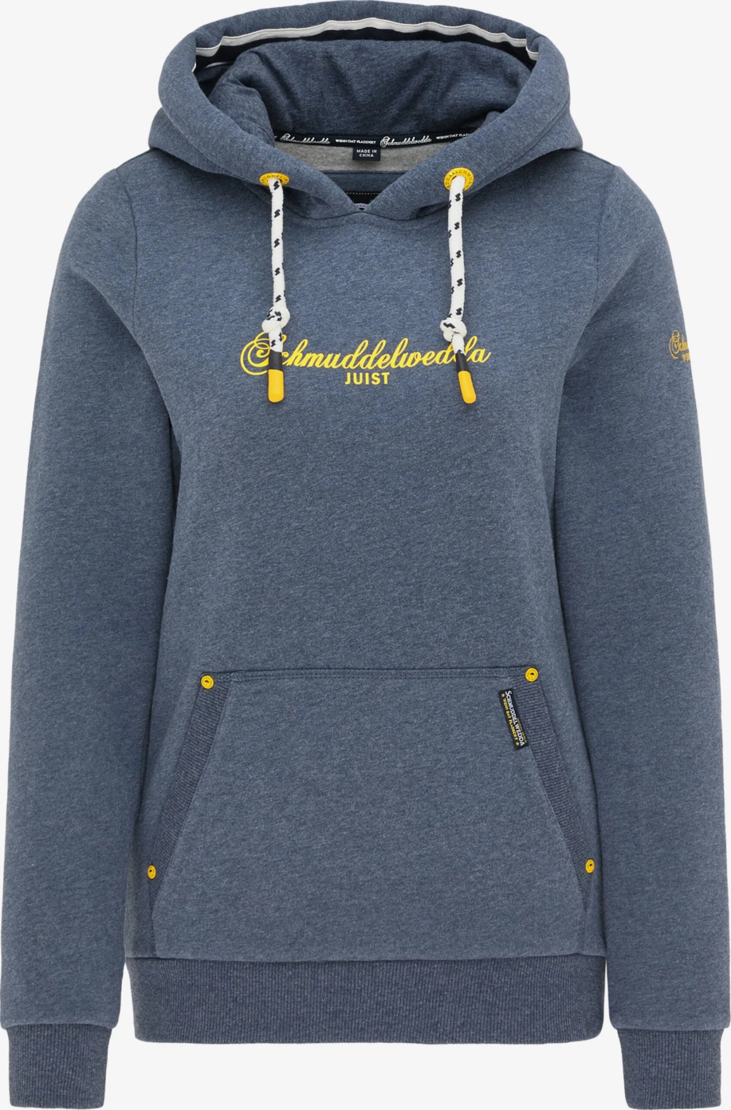 Schmuddelwedda Sweats à Capuche Sweat-shirt Femme Bleu Chiné 3 Schmuddelwedda Sweats à Capuche Sweat-shirt Femme Bleu Chiné
