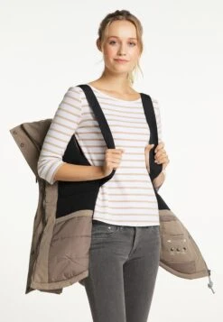 Schmuddelwedda Vestes Dhiver Veste D’hiver Femme Noisette -Schmuddelwedda 2c4ef5f1d850b6e1dc8cb3c0f183d045