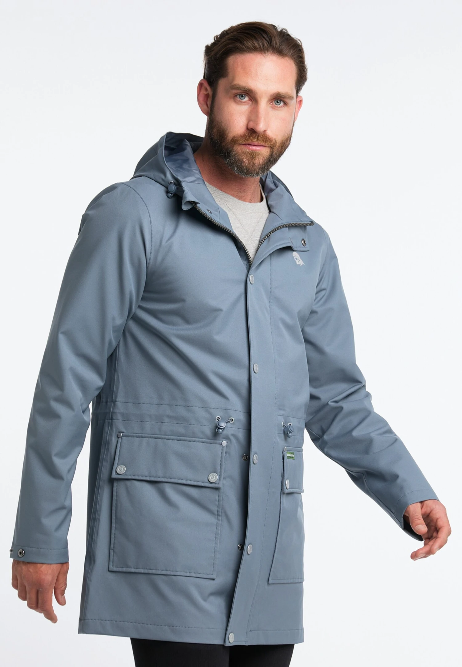Schmuddelwedda Vestes De Mi-saison Parka Mi-saison Homme Bleu-gris 4 Schmuddelwedda Vestes De Mi-saison Parka Mi-saison Homme Bleu-gris – Image 2