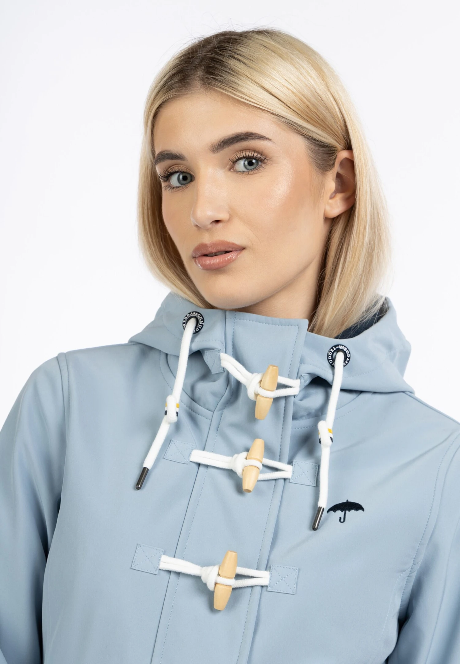 Schmuddelwedda Manteaux Courts Manteau Mi-saison Femme Bleu Clair 7 Schmuddelwedda Manteaux Courts Manteau Mi-saison Femme Bleu Clair – Image 5