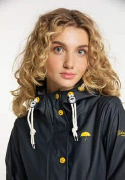 Schmuddelwedda Manteaux De Pluie Manteau Mi-saison Femme Bleu Outremer -Schmuddelwedda 33a1872acece4cfdec8e1f52e8d379a9