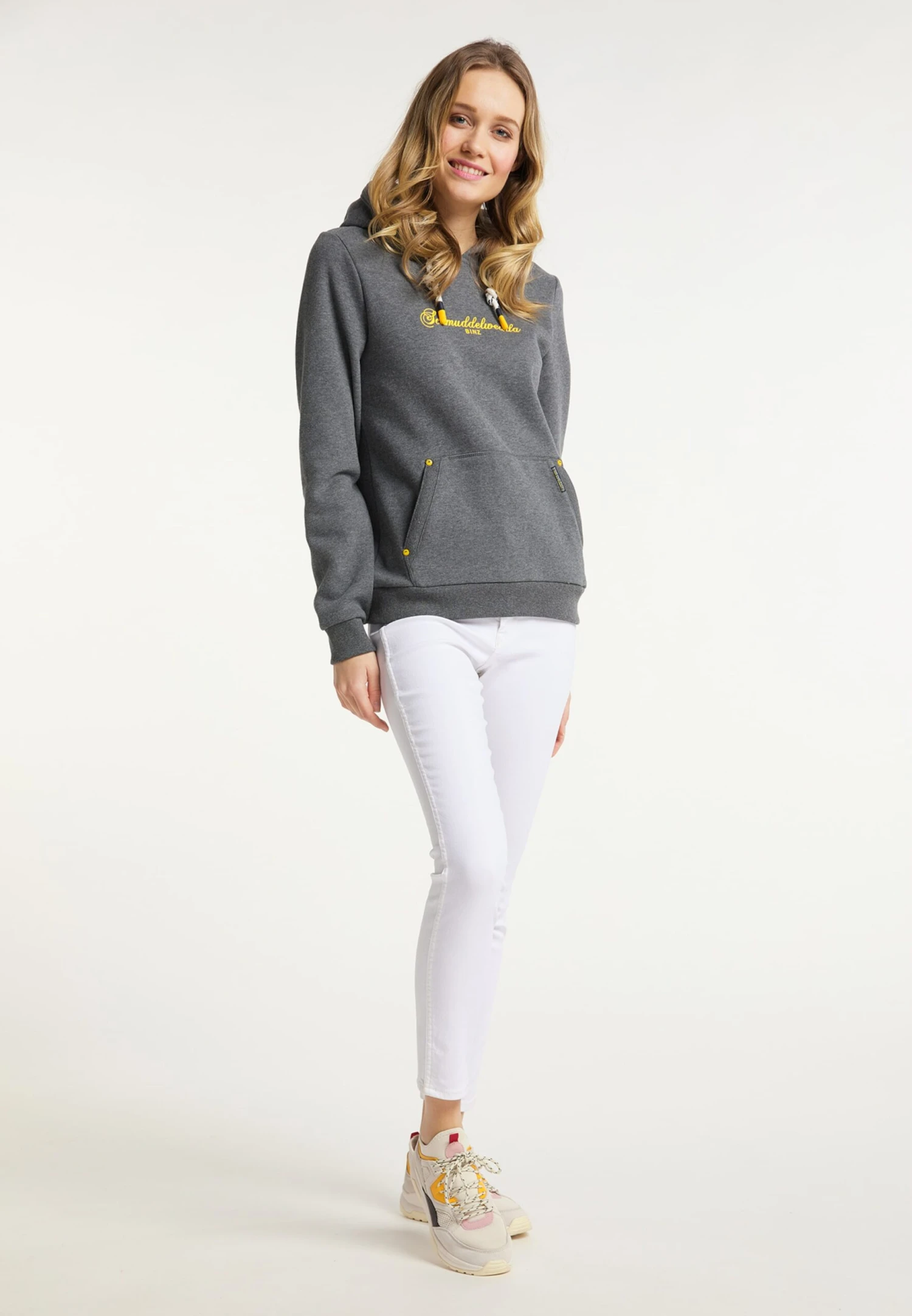 Schmuddelwedda Sweats à Capuche Sweat-shirt Binz Femme Gris Chiné 6 Schmuddelwedda Sweats à Capuche Sweat-shirt Binz Femme Gris Chiné – Image 4