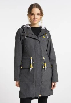 Schmuddelwedda Parkas Parka Mi-saison Femme Anthracite -Schmuddelwedda 3c12ae4f0ce588503f0957668e7991d6