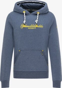 Schmuddelwedda Sweats à Capuche Sweat-shirt Hamburg Hafencity Homme Bleu-gris