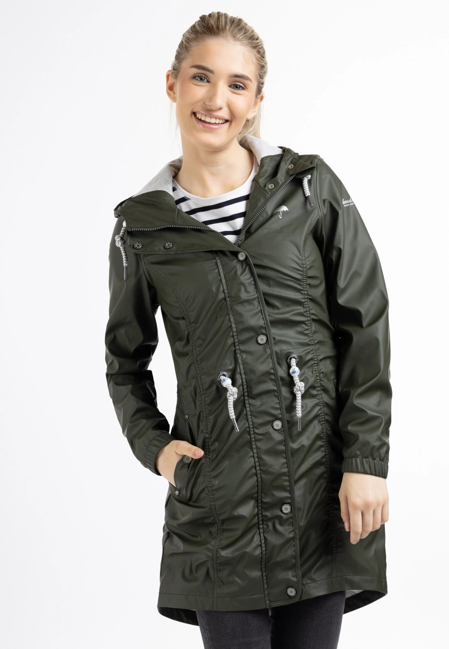 Schmuddelwedda Manteaux De Pluie Manteau Fonctionnel Femme Olive 4 Schmuddelwedda Manteaux De Pluie Manteau Fonctionnel Femme Olive – Image 2