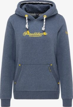Schmuddelwedda Sweats à Capuche Sweat-shirt Heiligenhafen Femme Bleu Chiné