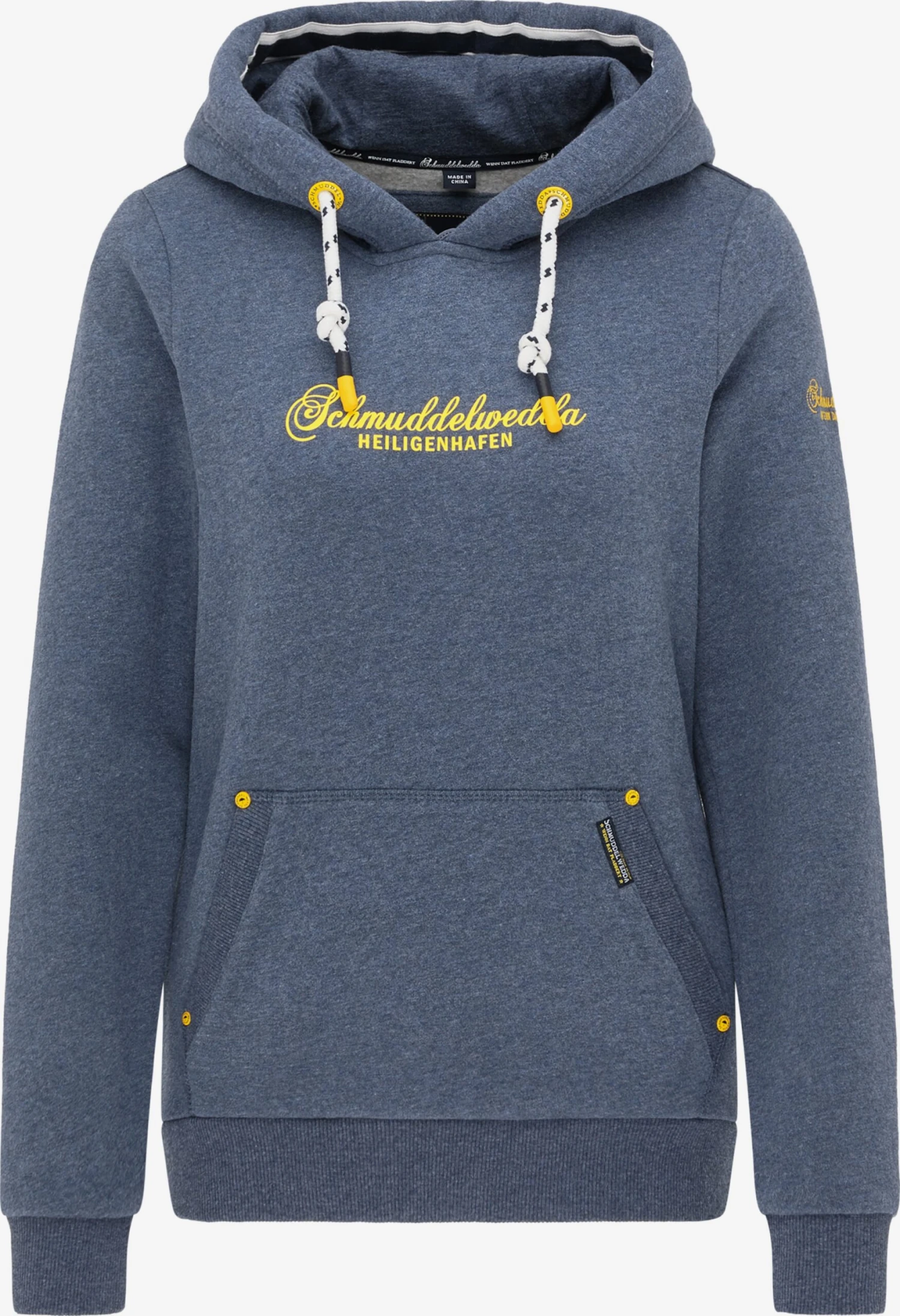 Schmuddelwedda Sweats à Capuche Sweat-shirt Heiligenhafen Femme Bleu Chiné 3 Schmuddelwedda Sweats à Capuche Sweat-shirt Heiligenhafen Femme Bleu Chiné