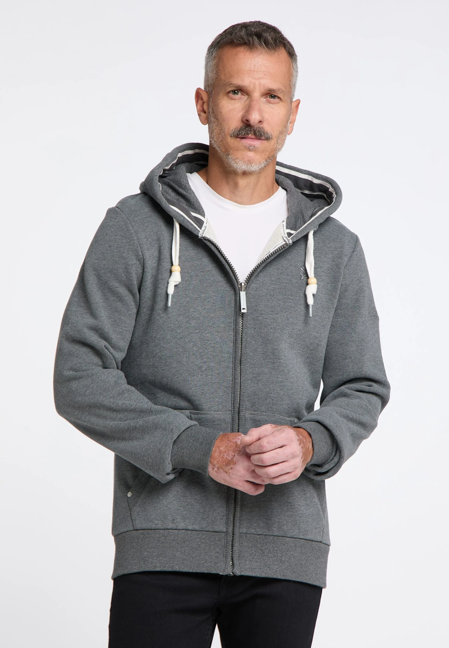 Schmuddelwedda Vestes à Capuche Veste De Survêtement Homme Gris Chiné 4 Schmuddelwedda Vestes à Capuche Veste De Survêtement Homme Gris Chiné – Image 2