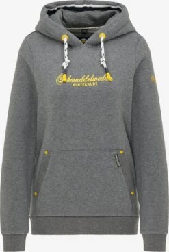 Schmuddelwedda Sweats à Capuche Sweat-shirt Hamburg Winterhude Femme Gris Chiné