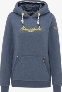 Schmuddelwedda Sweats à Capuche Sweat-shirt Hamburg St. Pauli Femme Bleu Chiné