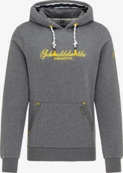 Schmuddelwedda Sweats à Capuche Sweat-shirt Homme Gris Chiné