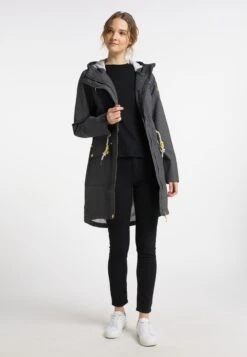 Schmuddelwedda Parkas Parka Mi-saison Femme Anthracite -Schmuddelwedda 5cbce055f82f978a864fd0c43892c818