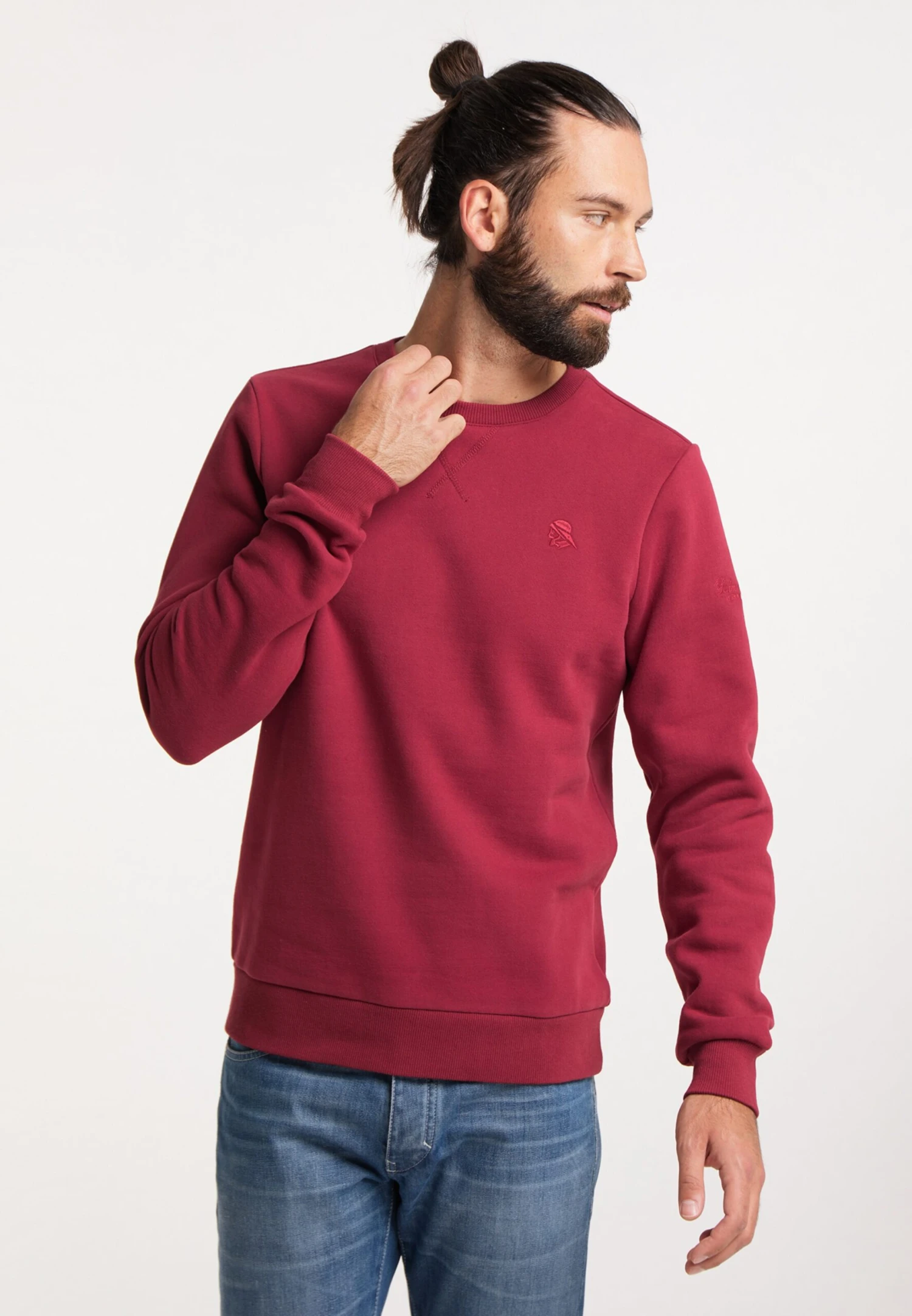 Schmuddelwedda Sweatshirts Sweat-shirt Homme Rouge Feu 4 Schmuddelwedda Sweatshirts Sweat-shirt Homme Rouge Feu – Image 2