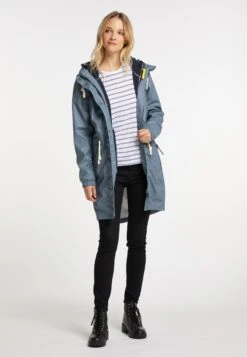 Schmuddelwedda Manteaux De Pluie Manteau Fonctionnel Femme Bleu-gris -Schmuddelwedda 69ec151a60c62d92a685049b05f474aa