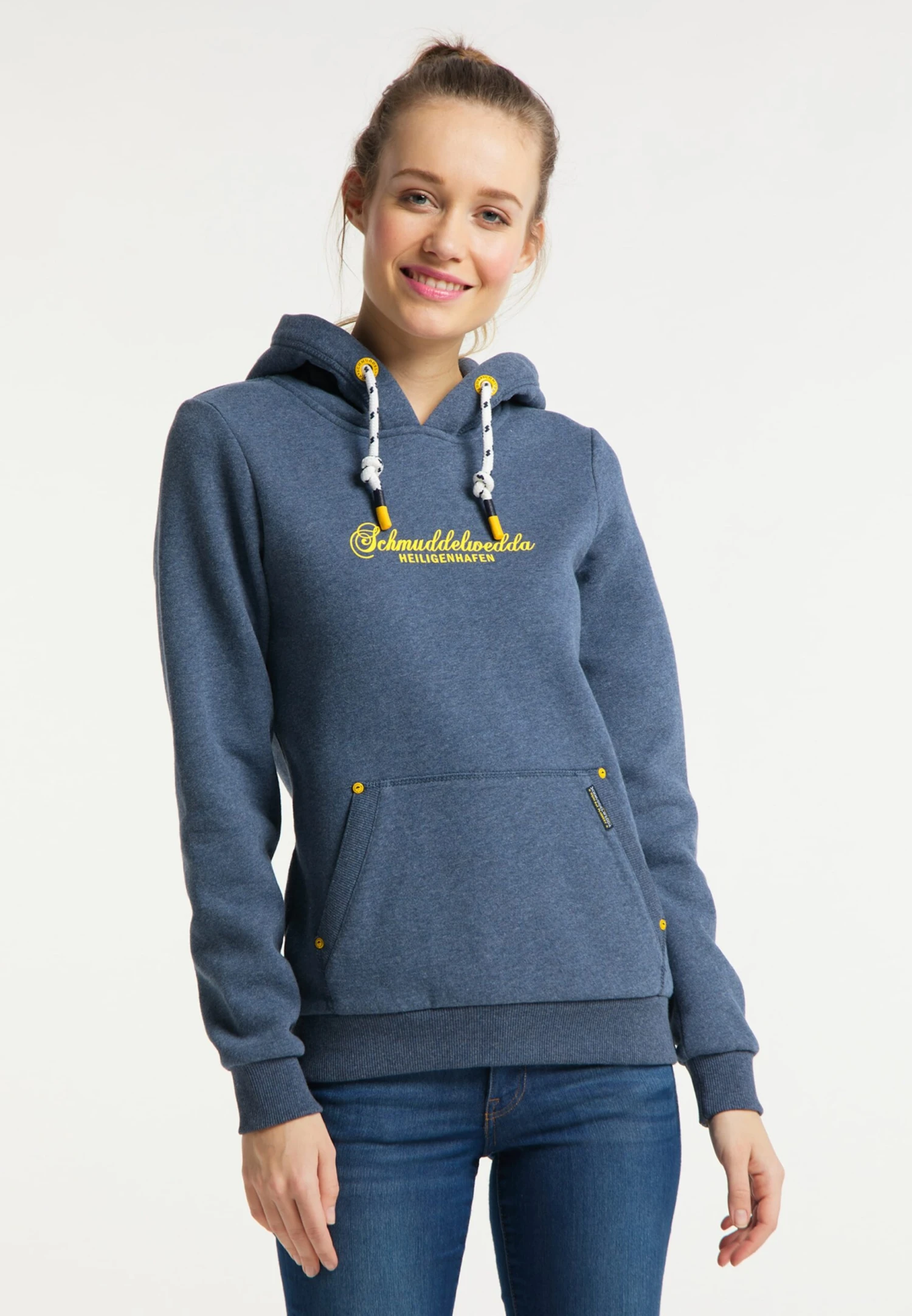 Schmuddelwedda Sweats à Capuche Sweat-shirt Heiligenhafen Femme Bleu Chiné 4 Schmuddelwedda Sweats à Capuche Sweat-shirt Heiligenhafen Femme Bleu Chiné – Image 2