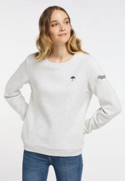 Schmuddelwedda Sweats Sweat-shirt Femme Blanc Chiné -Schmuddelwedda 76551cbb8f47ad33bf062d551fce7fd6