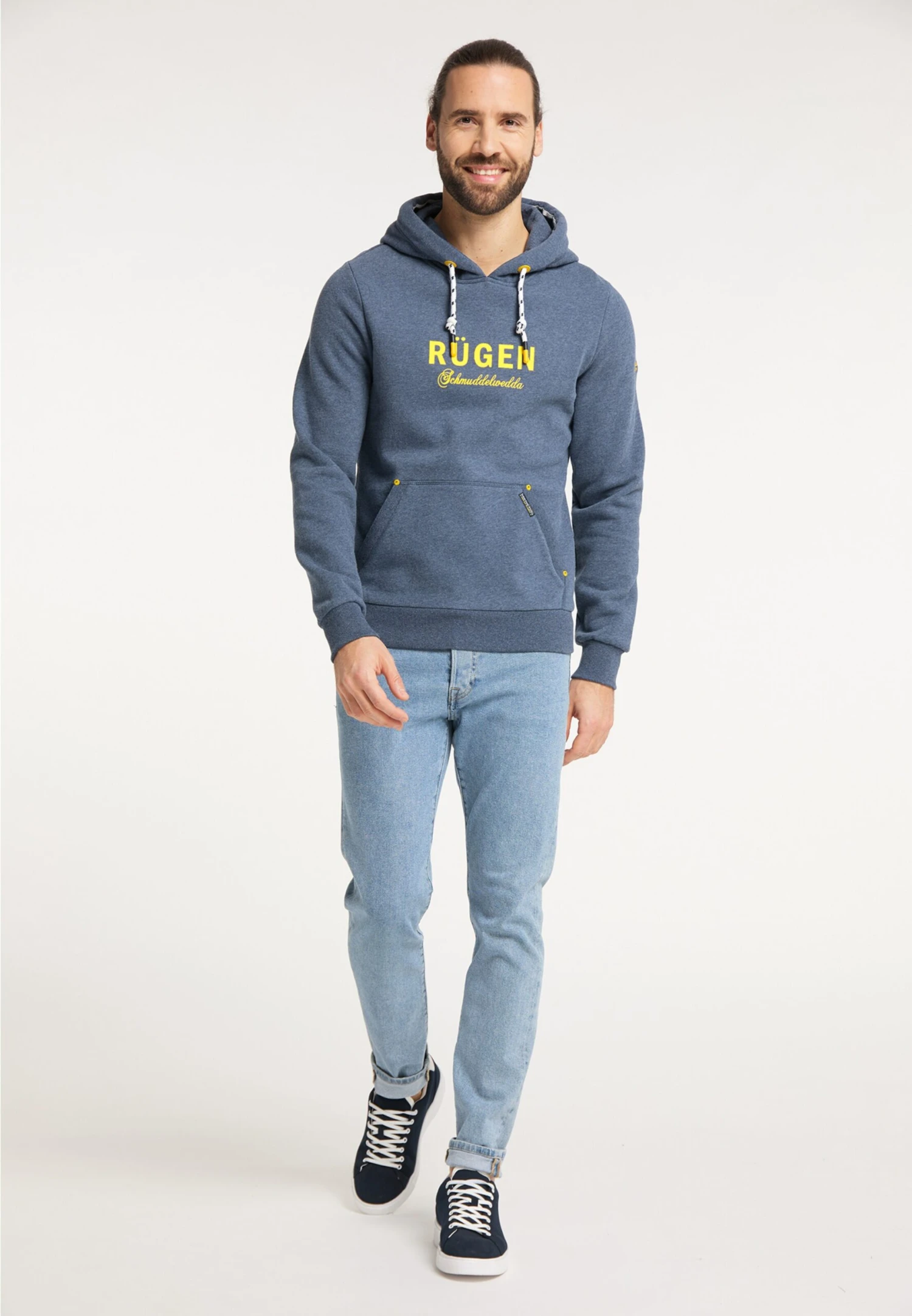 Schmuddelwedda Sweats à Capuche Sweat-shirt Rügen Homme Bleu Chiné 6 Schmuddelwedda Sweats à Capuche Sweat-shirt Rügen Homme Bleu Chiné – Image 4