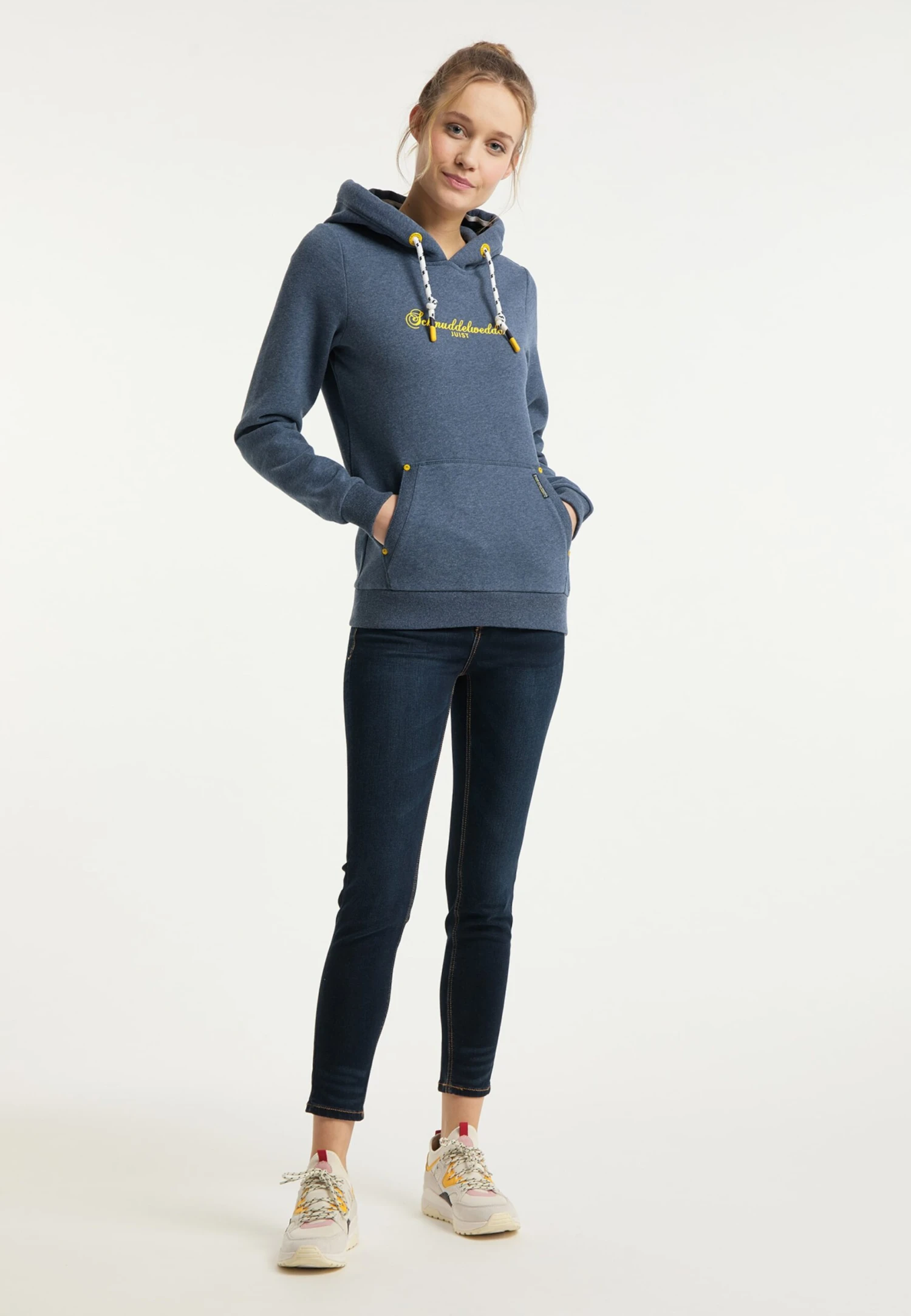 Schmuddelwedda Sweats à Capuche Sweat-shirt Femme Bleu Chiné 6 Schmuddelwedda Sweats à Capuche Sweat-shirt Femme Bleu Chiné – Image 4