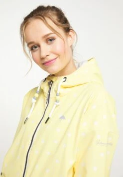 Schmuddelwedda Vestes De Mi-saison Veste Mi-saison Femme Jaune Clair -Schmuddelwedda 7ba76a02861b03d461403ae3eab91e15