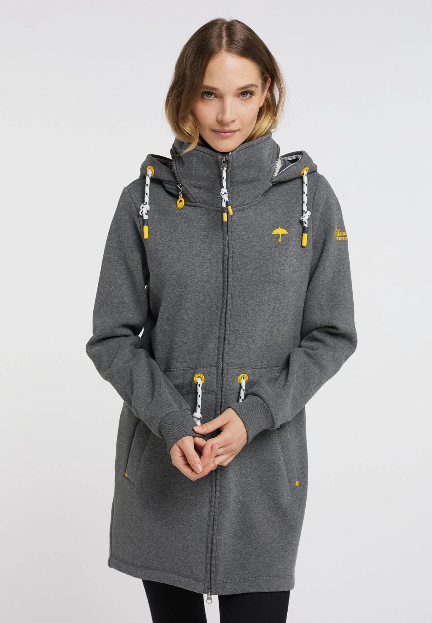 Schmuddelwedda Sweats Zippés Veste De Survêtement Femme Gris Foncé 4 Schmuddelwedda Sweats Zippés Veste De Survêtement Femme Gris Foncé – Image 2