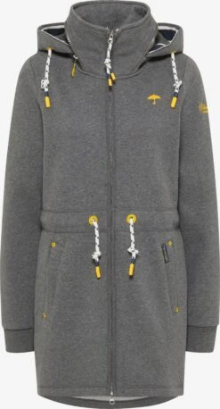 Schmuddelwedda Sweats Zippés Veste De Survêtement Femme Gris Foncé