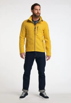 Schmuddelwedda Vestes En Polaire Veste En Polaire Homme Jaune Chiné -Schmuddelwedda 88610b624b3743c1198de26cb5001f85