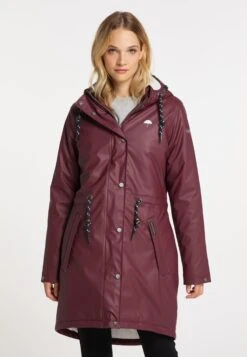 Schmuddelwedda Manteaux De Pluie Manteau Mi-saison Femme Bordeaux -Schmuddelwedda 889f8b78711cfa5d374126f1b31cfa1a