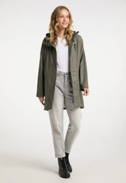 Schmuddelwedda Manteaux De Pluie Manteau Mi-saison Femme Olive -Schmuddelwedda 899245d8ae4ed42cc44d38d444018c44