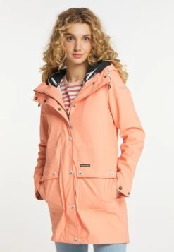 Schmuddelwedda Manteaux De Pluie Manteau Fonctionnel Femme Abricot -Schmuddelwedda 89bf597856803dfa1d81462afc4a79dc