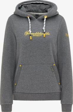 Schmuddelwedda Sweats à Capuche Sweat-shirt Hamburg Hafencity Femme Gris Chiné
