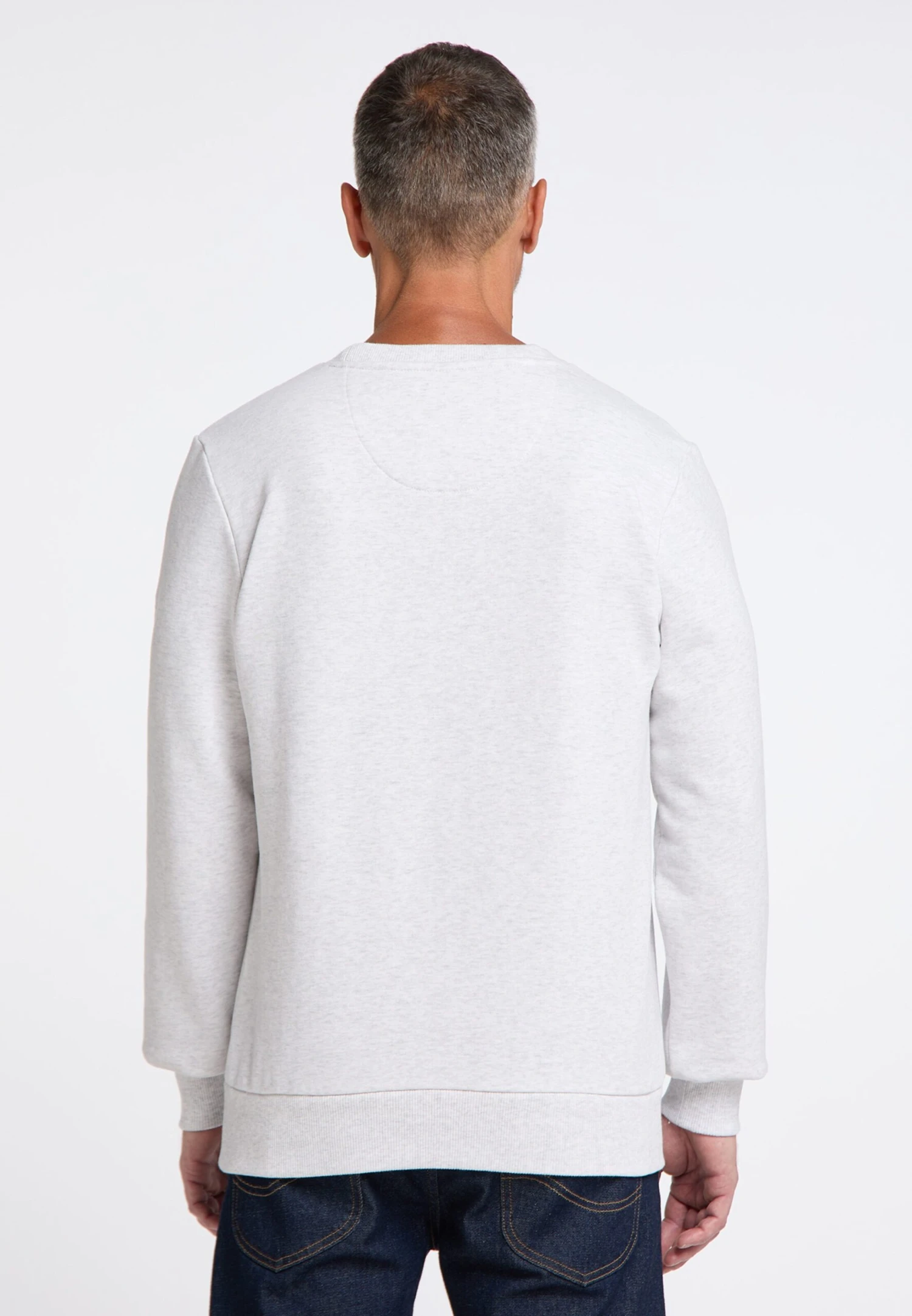 Schmuddelwedda Sweatshirts Sweat-shirt Homme Blanc Chiné 5 Schmuddelwedda Sweatshirts Sweat-shirt Homme Blanc Chiné – Image 3