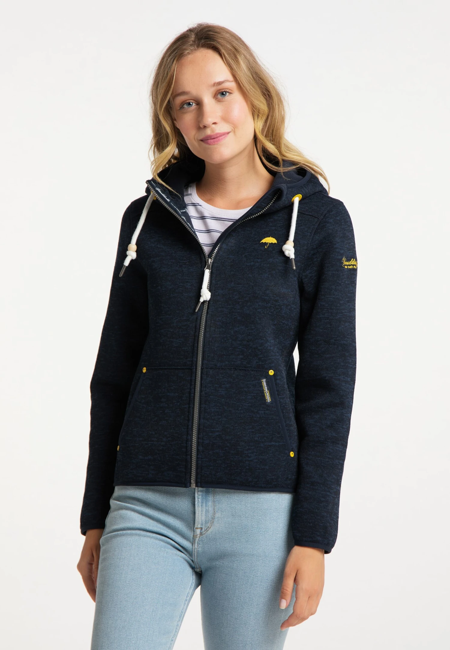 Schmuddelwedda Vestes De Mi-saison Veste Mi-saison Femme Bleu Chiné 4 Schmuddelwedda Vestes De Mi-saison Veste Mi-saison Femme Bleu Chiné – Image 2