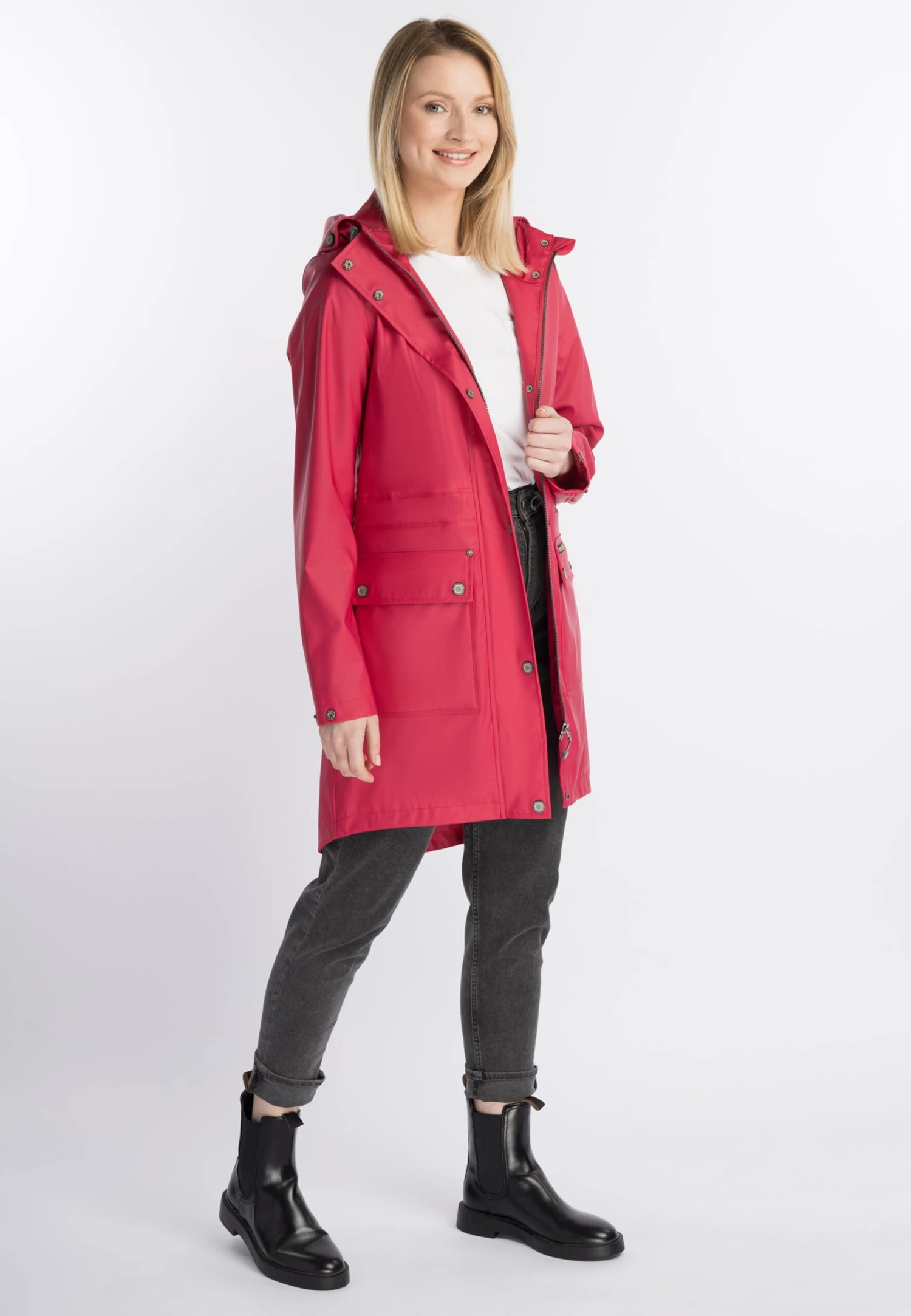 Schmuddelwedda Manteaux De Pluie Manteau Fonctionnel Femme Framboise 6 Schmuddelwedda Manteaux De Pluie Manteau Fonctionnel Femme Framboise – Image 4
